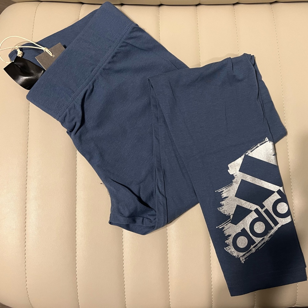 ADIDAS cotton leggings, Size M Color Blue